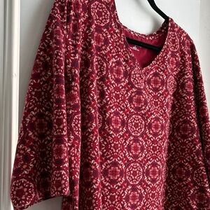 Catherines Burgundy Geometric Blouse